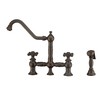 Whitehaus Bridge Faucet W/ Long Traditional Swivel Spout, Cross Handles And Brass WHKBTCR3-9201-NT-ORB